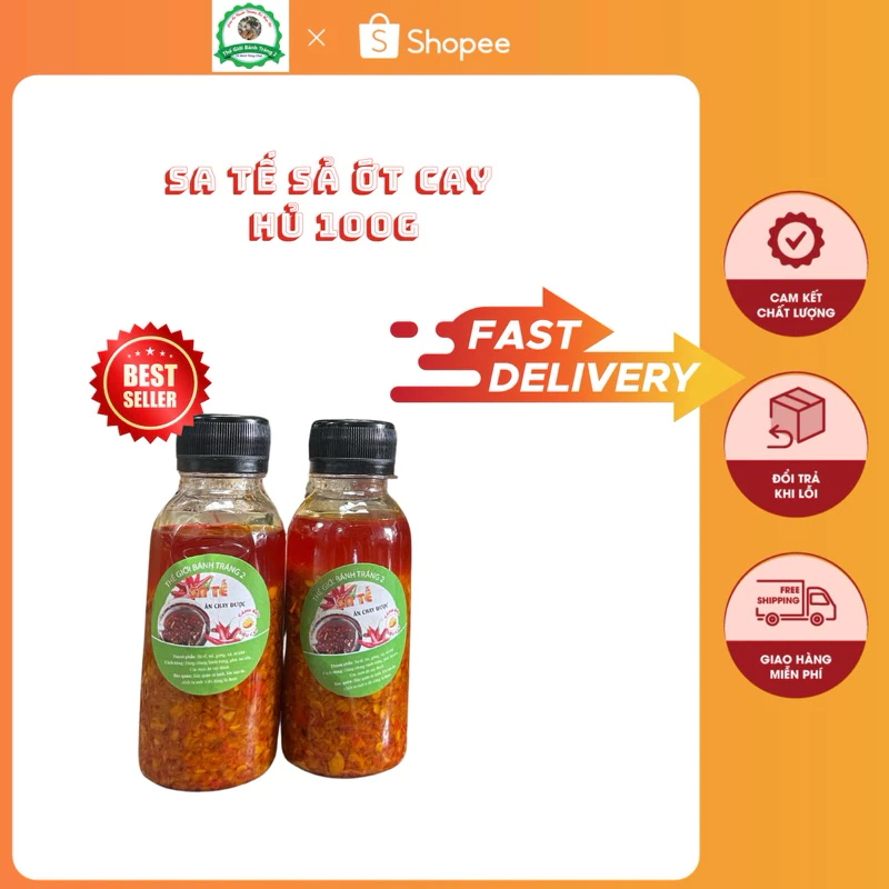 Sa tế cay thơm Tây Ninh dùng chung bánh tráng hủ 100gr!