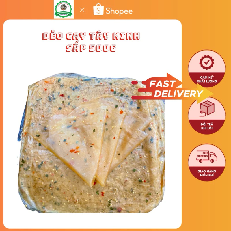 Bánh Tráng Dẻo Ớt Cay Tây Ninh 500g – Mềm Dẻo, Cay Nồng, Càng Ăn Càng Ghiền