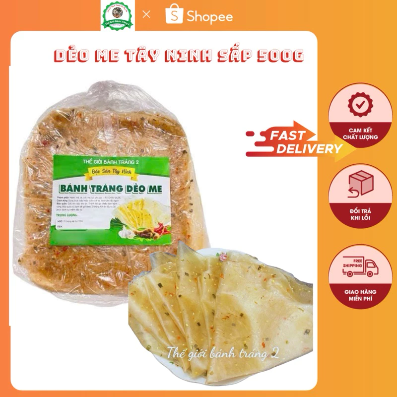 500gr Bánh tráng dẻo me đặc sản cực ngon Tây Ninh!!