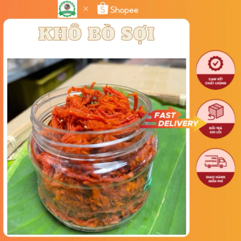 100g khô bò sợi trộn bánh tráng siêu ngon!đồ ăn vặt siêu ngon